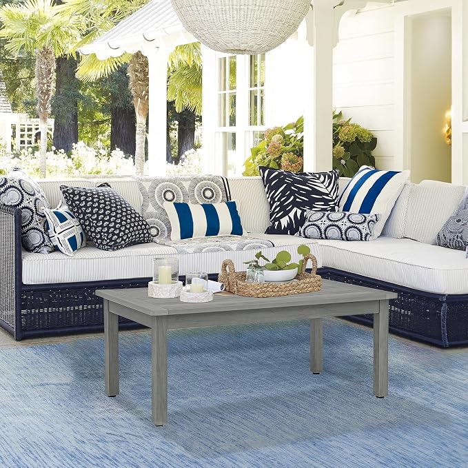 LUE BONA Outdoor Coffee Table, HDPS Patio Coffee Tables - Image 2