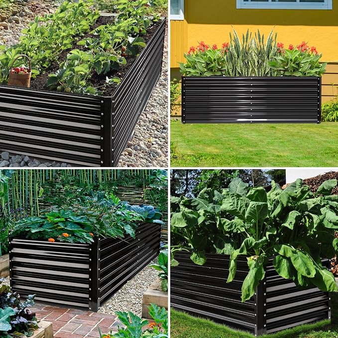 JERIA 8×4×2ft Galvanized Raised，Outdoor Metal Raised Garden Bed, Rectangular - Image 6
