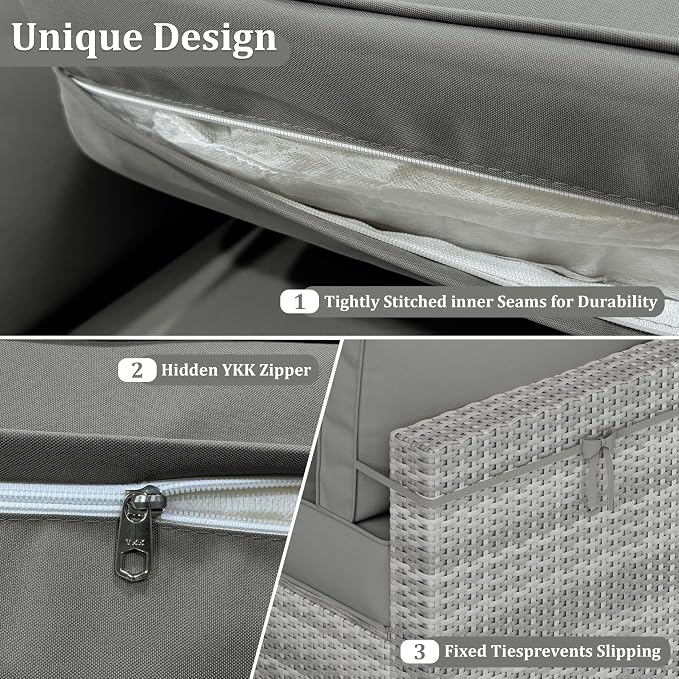 14 Pcs Outdoor Cushion Covers Patio Cushion Slipcovers Replacement Splash Proof - Image 4