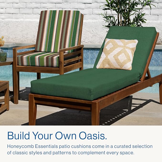 Honeycomb Outdoor Essentials Chaise Lounge, 21 x 70, Hampton Texture Hunter - Image 3