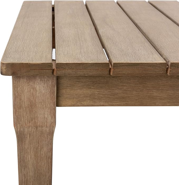 SAFAVIEH Couture Patio Martinique Natural Wood Outdoor Coffee Table - Image 10