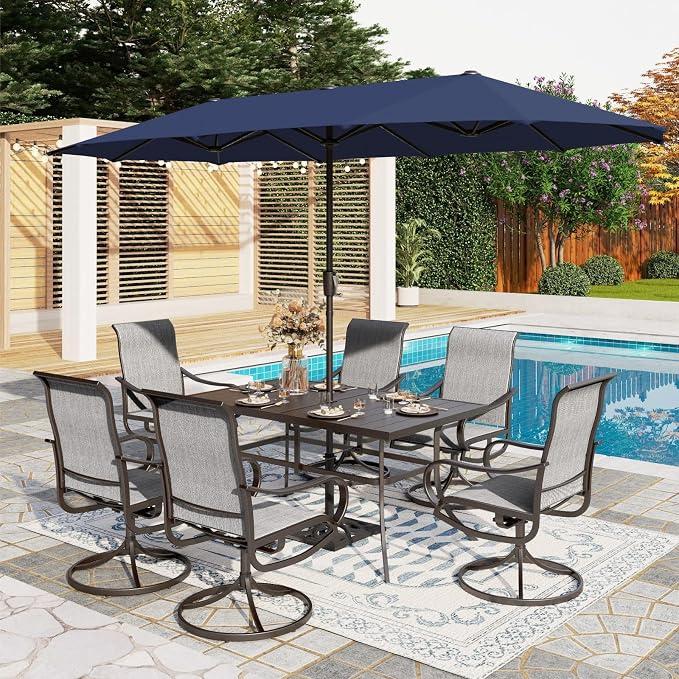 PHI VILLA 8 Piece Patio Dining Set by PHIVILLAThepioneerofcomfortablehouseholdsupplies