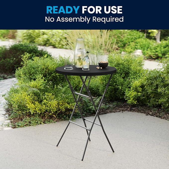 Flash Furniture Elon Round Folding Bar Height Table - Image 7