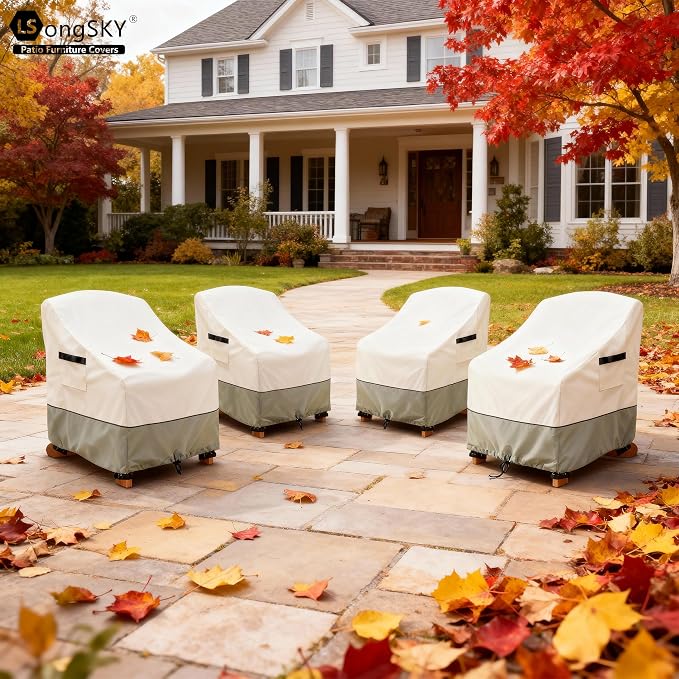 Patio Adirondack Chair Cover 2 Pack, Waterproof Heavy Duty Outdoor Chair Covers - Image 7