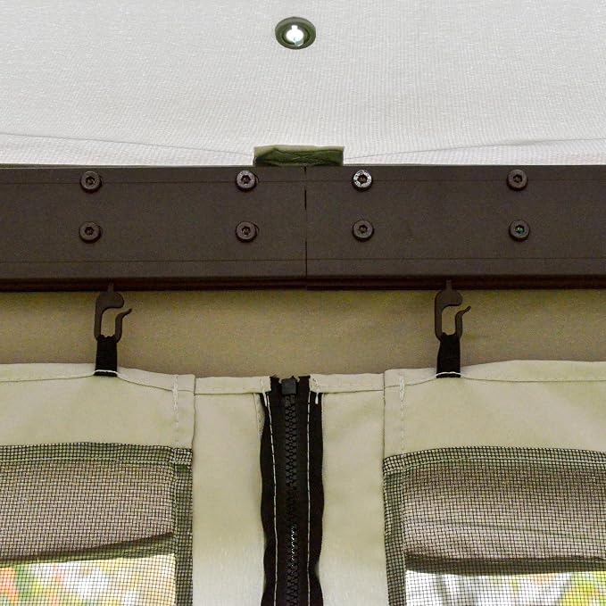 Outsunny 10' x 13' Patio Gazebo, Outdoor Gazebo Canopy Shelter - Image 9