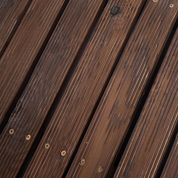 7 ft Pine Wood Garden Bridge - Image 8