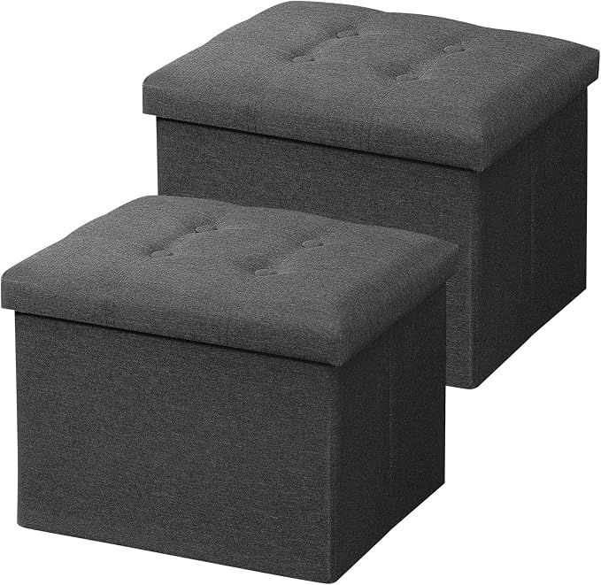 AmasSmile 2Pack Gray Ottoman by AmasSmile