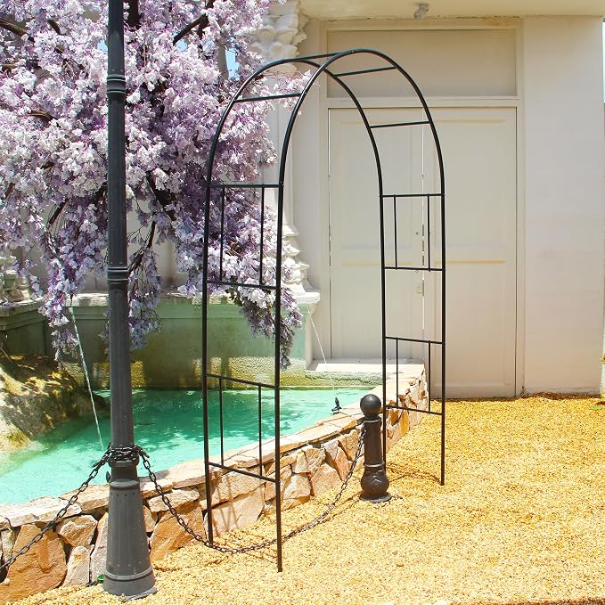 Metal Pergola Arbor Trellis, 7 Feet High x 4 Feet Wide, Garden Arch - Image 7