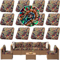 Outdoor Cushion Covers Set, Replacement by SUKAIKEQA