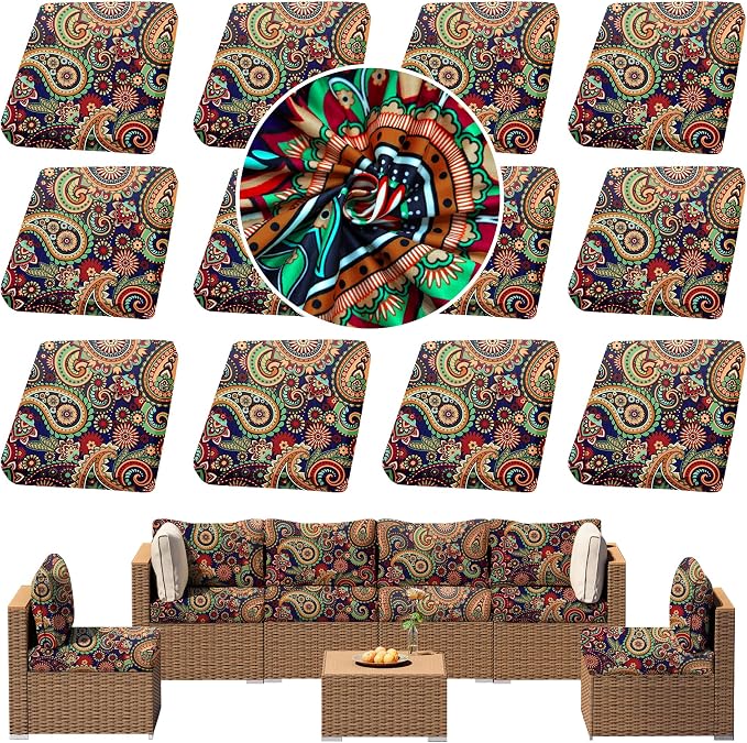 Outdoor Cushion Covers Set, Replacement by SUKAIKEQA