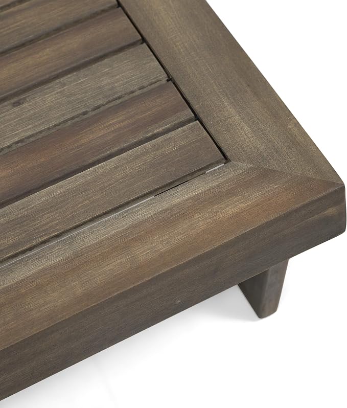 GDFStudio Outdoor Acacia Wood Coffee Table - Image 6