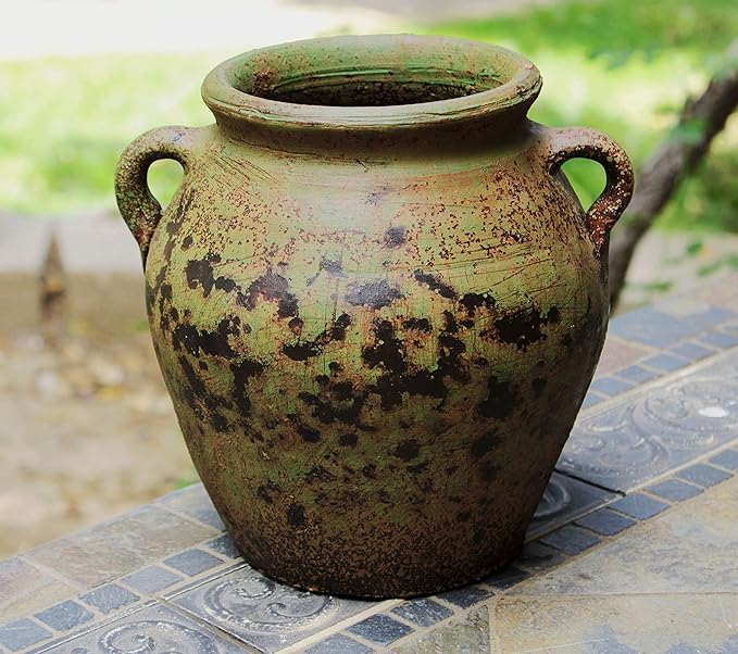 Egyptian Era Designed Earthen Ware Terra-Cotta Vessel/Planter - Image 4