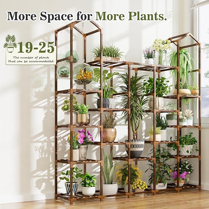 EnHomee Plant Stand Indoor Plant Stands Outdoor Tall Plant Shelf - Image 4