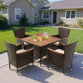 Wisteria Lane Patio Outdoor Table and Chairs Set, Rattan Outdoor Patio by WisteriaLane