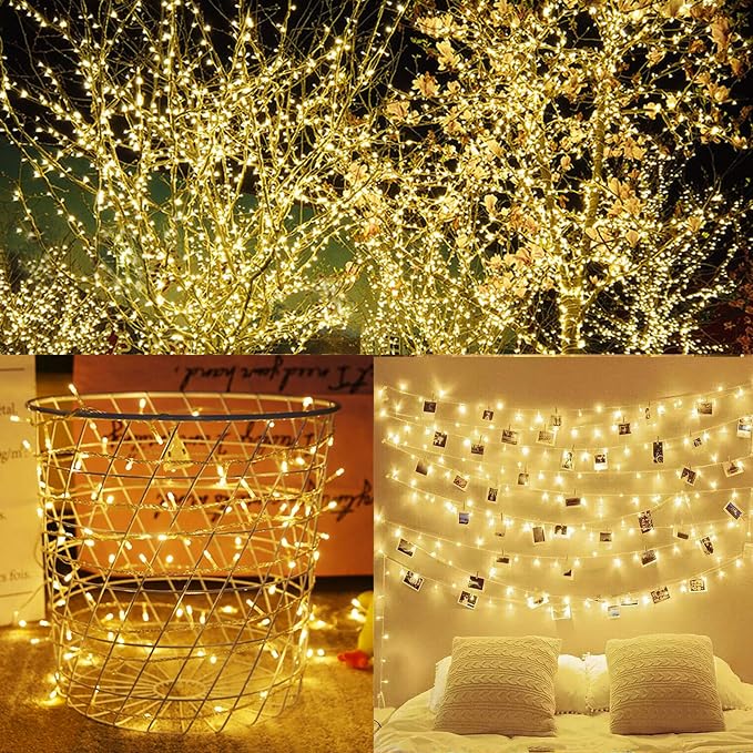 LJLNION 300 LED String Lights Outdoor Indoor, Extra Long 98.5FT Christmas Lights - Image 5