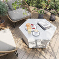 UPHA Outdoor Hexagon Coffee Table, Small Modern Minimalist Accent Tables by UPHA