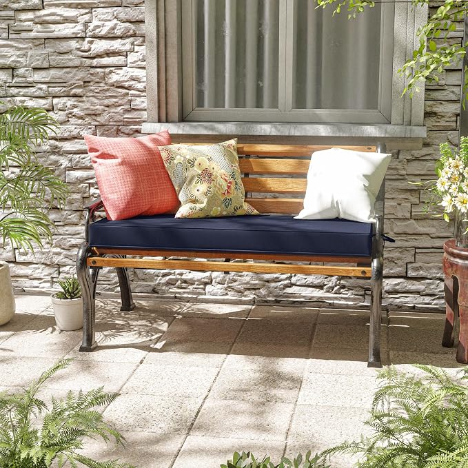 Premium Outdoor Bench Cushions for Patio Furniture 3.5inches Memory Foam Bench - Image 2