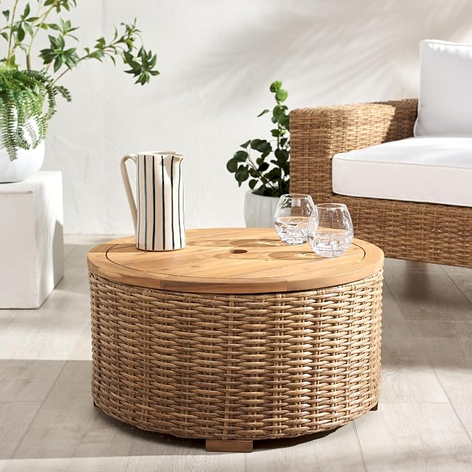 SAFAVIEH Couture Collection – Anguilla Faux Wicker Indoor/Outdoor Storage - Image 2