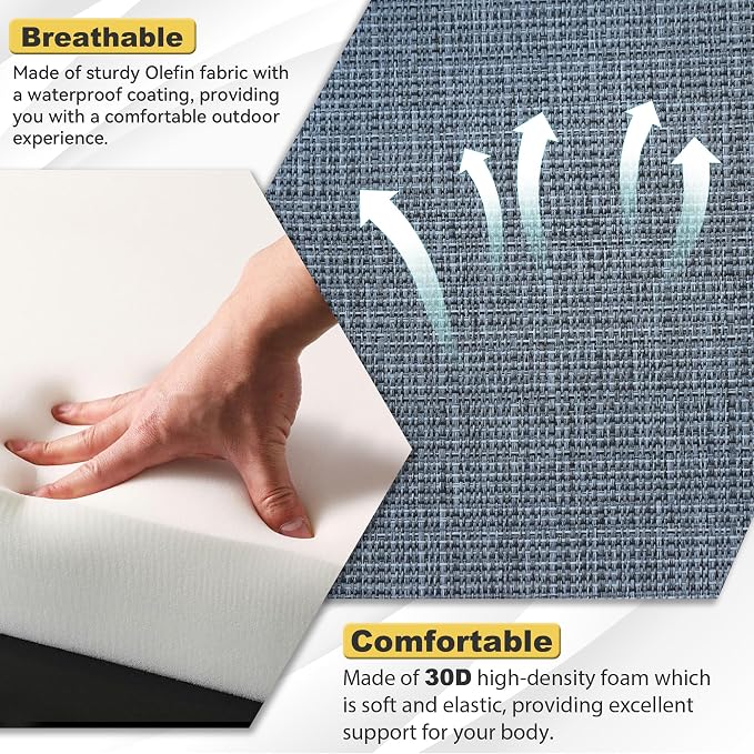 Outdoor Chaise Lounge Cushions, Olefin Lounge Cushion, Rainproof Color - Image 3