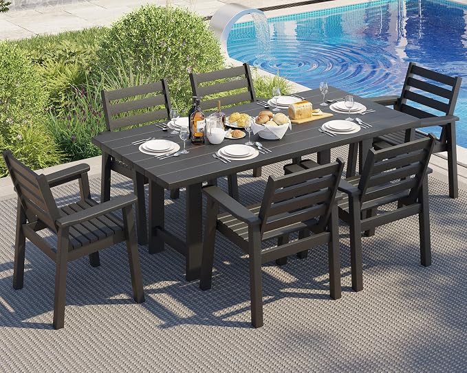 AMERLIFE 7-Piece HDPE Outdoor Dining Set by AMERLIFE