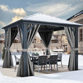 YITAHOME 10'X10' Metal Hardtop Gazebo Outdoor Patio Single Top Canopy by YITAHOME