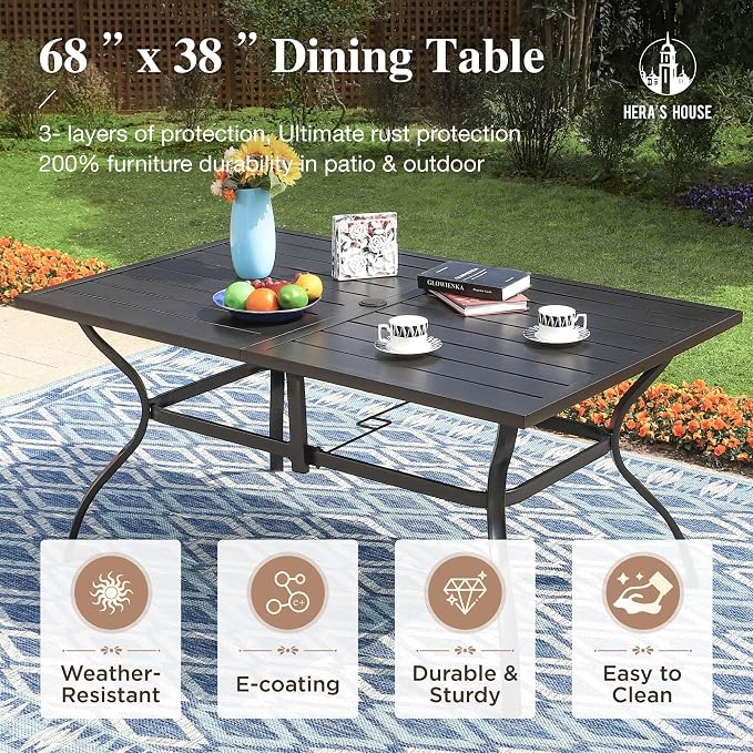 HERA'S HOUSE 7 Pieces Patio Dining Set - Image 8