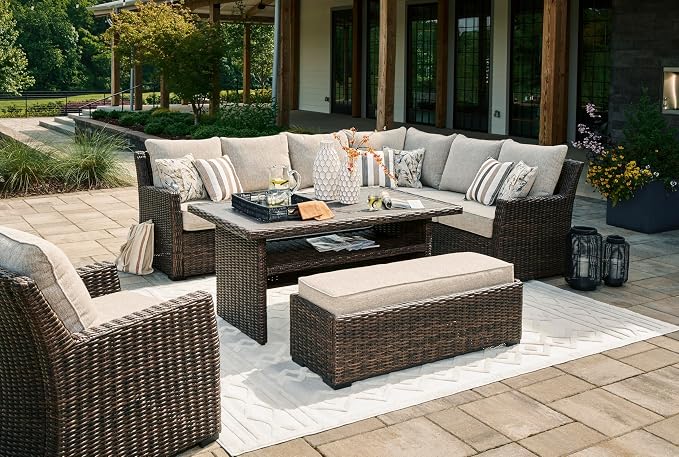 Signature Design by Ashley Brook Ranch Casual Nuvella Weather Resistant Fabric - Image 17