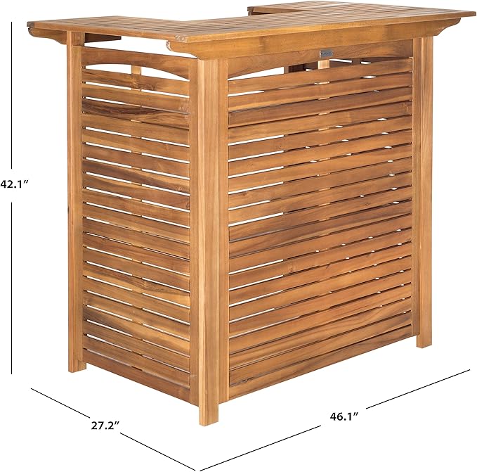 Safavieh Outdoor Collection Monterey Teak Bar Table - Image 11