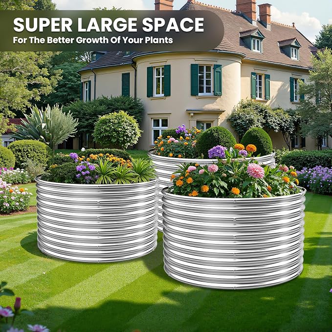4 Pack Tall 2x2x1.5FT Round Raised Beds - Image 2