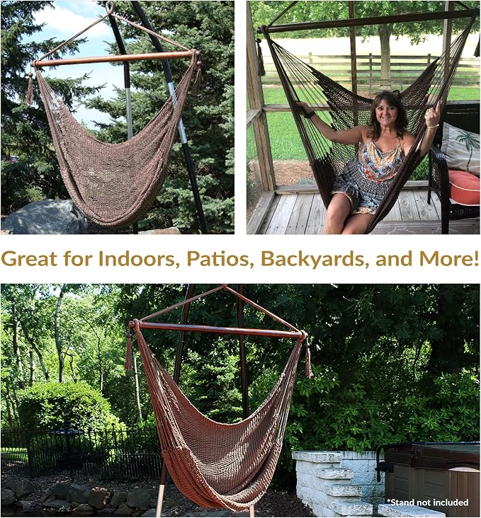 Sunnydaze Outdoor Hammock Chair Swing - Image 5