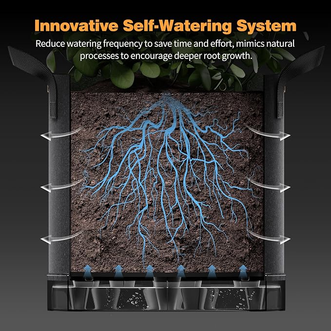Self-Watering Grow Bags, for Low Stress Plant Training Fruits, Vegetables - Image 2