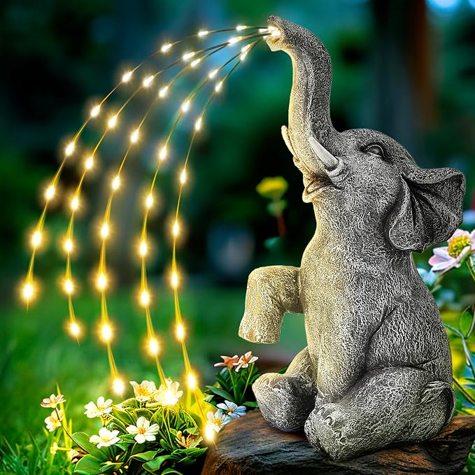 GIGALUMI Solar Garden Decor Upgraded Elephant Statues Outdoor, Birthday Gifts - Image 8