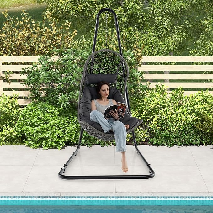 Giantex Hammock Stand for Outside, Heavy-Duty Metal Swing Stand - Image 9