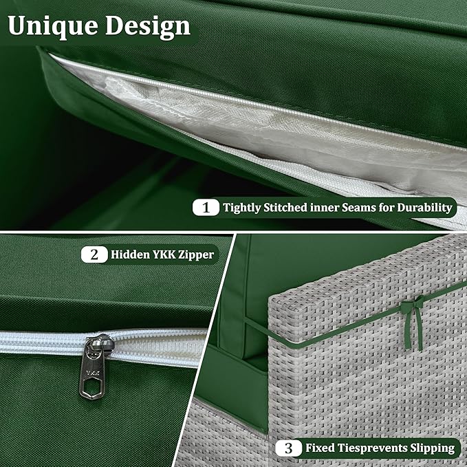 14 Pcs Outdoor Cushion Covers Patio Cushion Slipcovers Replacement Splash Proof - Image 4
