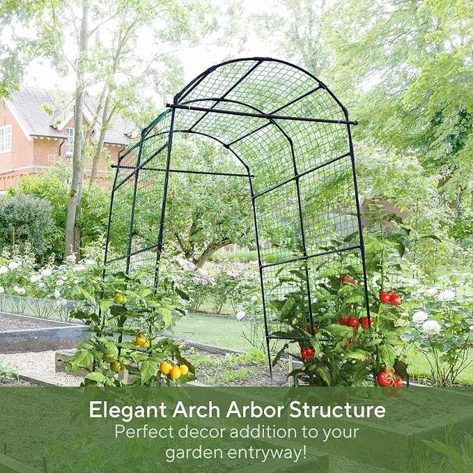 Garden Arch Trellis for Climbing Plants Outdoor, 7.8 ft Tall Cucumber Trellis - Image 2