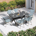 PURPLE LEAF 7 Pieces Outdoor Dining Set Patio Furniture Set by PURPLELEAF