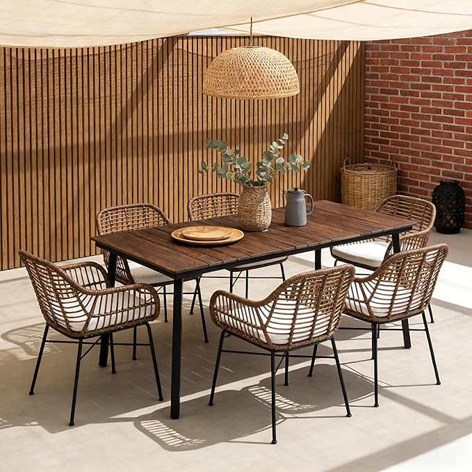 70 Inch Patio Outdoor Dining Table - Image 3