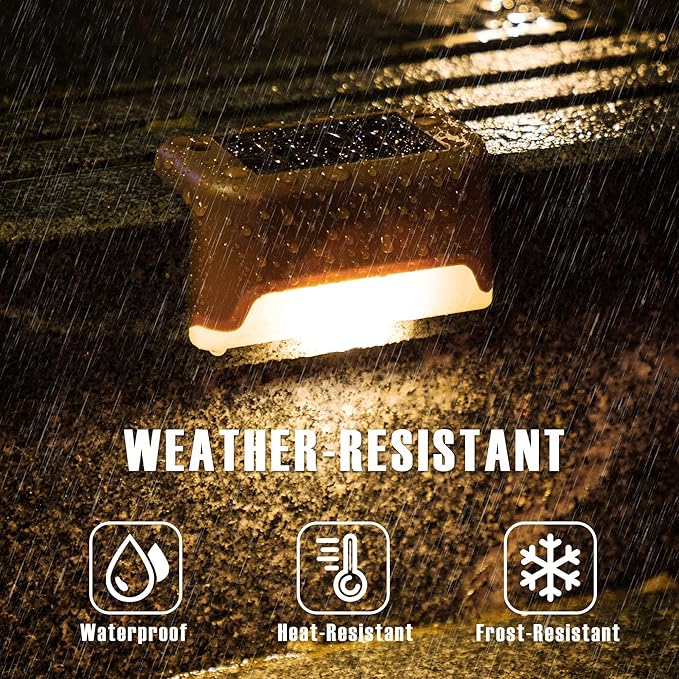 Solar Deck Lights Outdoor, Solar Step Lights Waterproof Led Lights - Image 7
