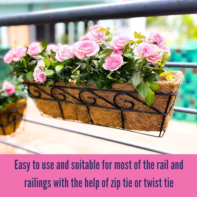 LaLaGreen Wall Planters for Outdoor Plants Window Flower Boxes Basket Attach to - Image 7