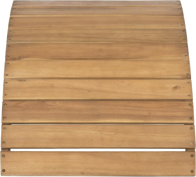 Safavieh Patio Collection Hampton Adirondack Acacia Wood Ottoman by SAFAVIEH