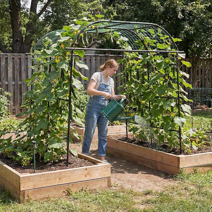 Happygrill Metal Garden Arch Trellis - Image 3