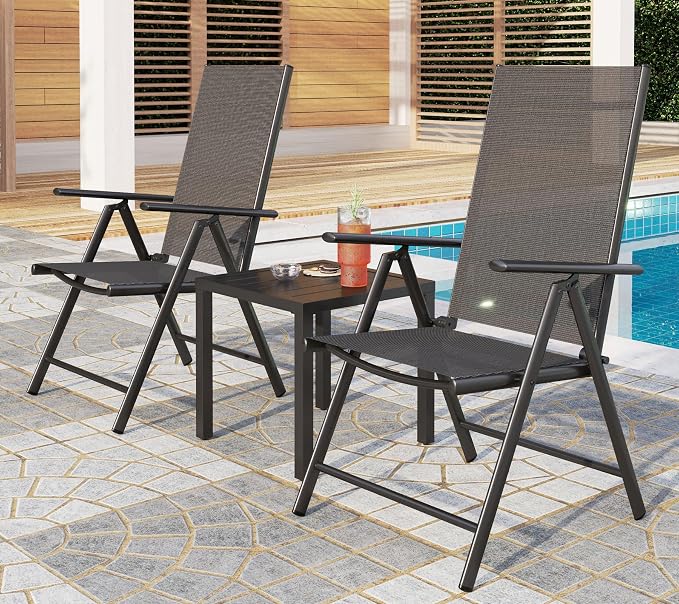 PHI VILLA 3 pcs Patio Bistro Set, Outdoor Bistro Furniture Set by PHIVILLAThepioneerofcomfortablehouseholdsupplies