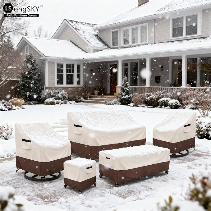 Patio Swivel Chair Cover 4 Pack, Waterproof Heavy Duty Patio Chair Covers - Image 9