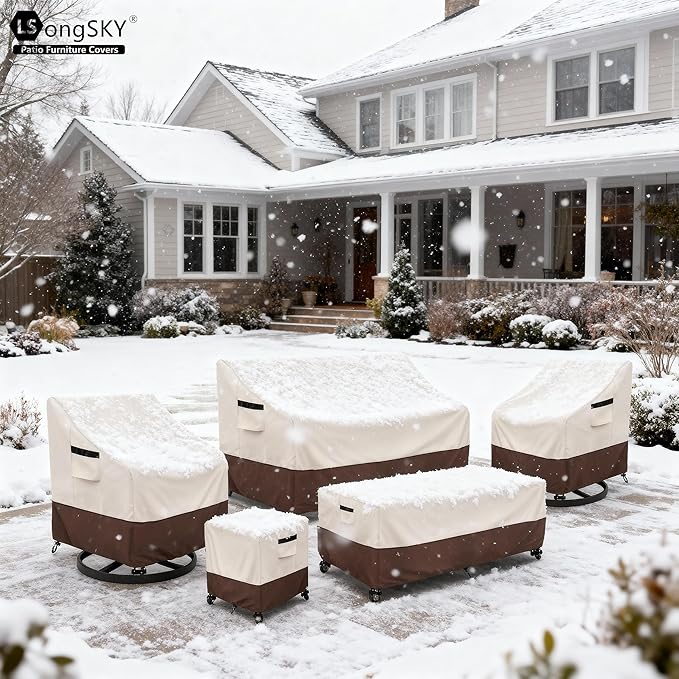 Patio Swivel Chair Cover 4 Pack, Waterproof Heavy Duty Patio Chair Covers - Image 9