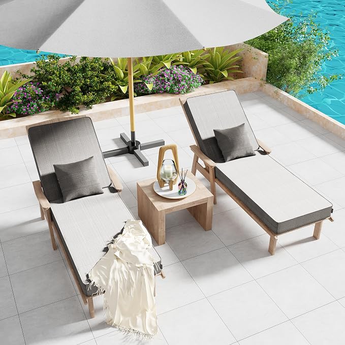 Outdoor Water-Resistant Olefin Chaise Lounge Cushions - Image 8