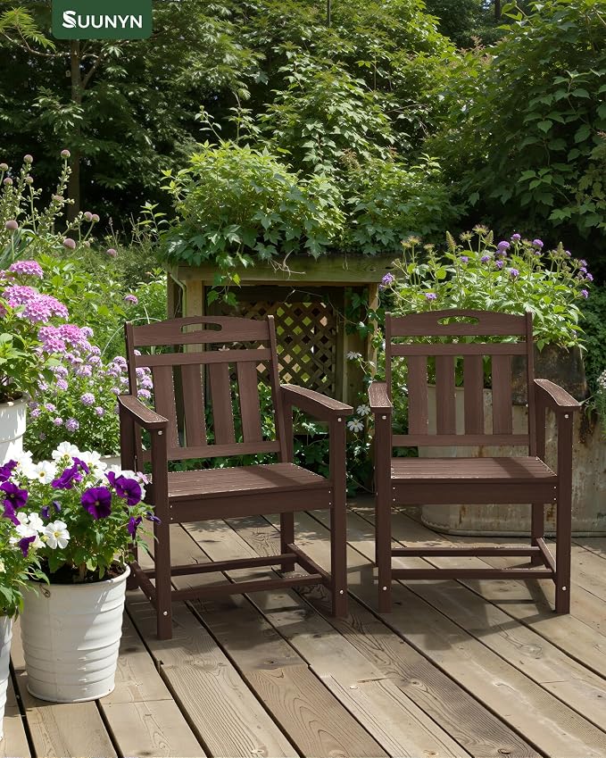 Set of 2 Weatherproof Patio Chairs - Image 8