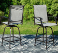 PHI VILLA Outdoor Swivel Patio Bar Stools Set of 2, 30 Inch Bar Height Tall by PHIVILLAThepioneerofcomfortablehouseholdsupplies