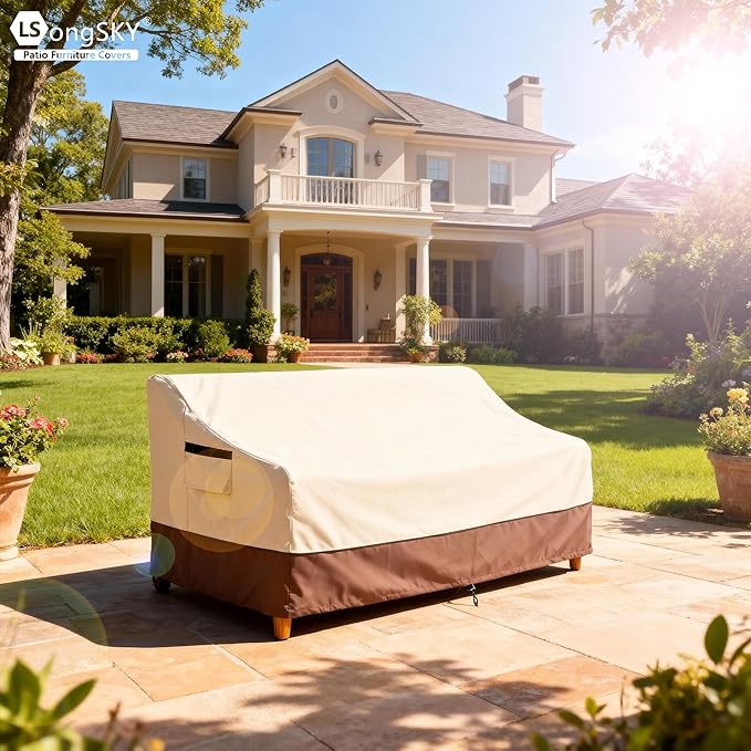 Outdoor 2-Seater Loveseat Cover, Patio Sofa Covers Fits up to 58W x 32.5D x 31H - Image 6