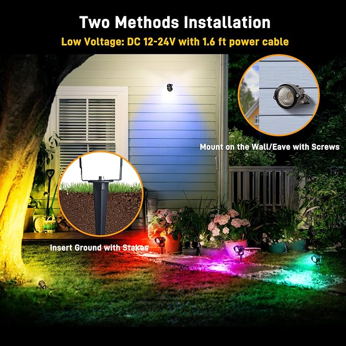 Christmas Landscape Lights 12W RGBW Outdoor Spot Lights - Image 7
