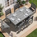 SERWALL Patio Dining Sets for 6 Person, HDPE Dining Set by SERWALL